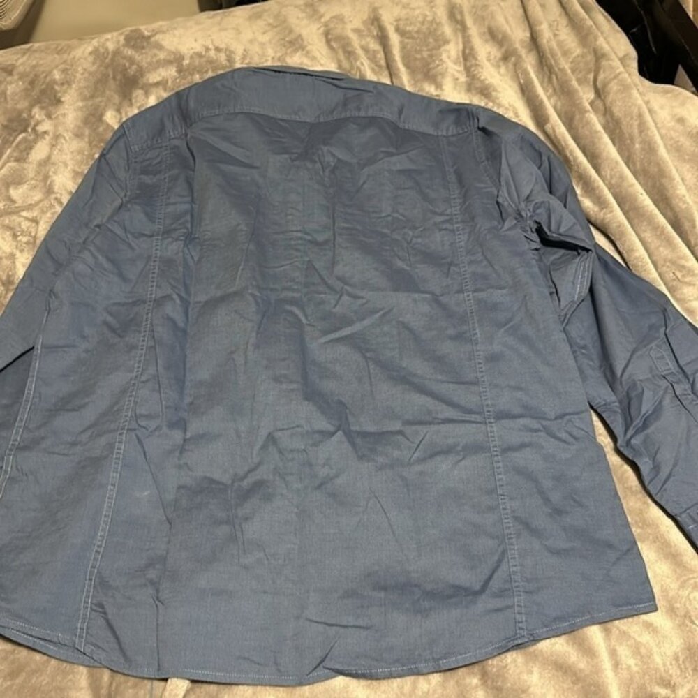 Marc Anthony XXL Blue Button Down Casual Long Sleeve Mens - Picture 5 of 5